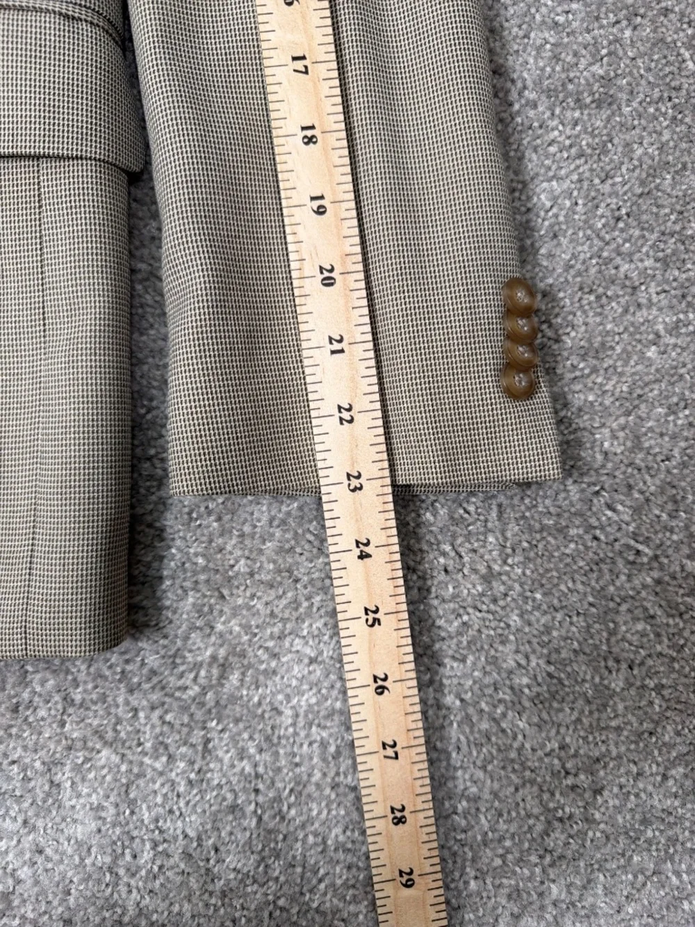 Michael Kors Tan Micro Check Blazer 36S